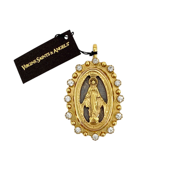 VIRGINS SAINTS & ANGELS VSA Milagrosa Medallion in Gold - Picture 3 of 7